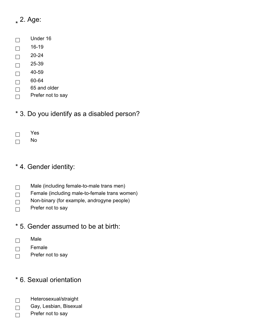 Equal Opportunities and Diversity Monitoring Form