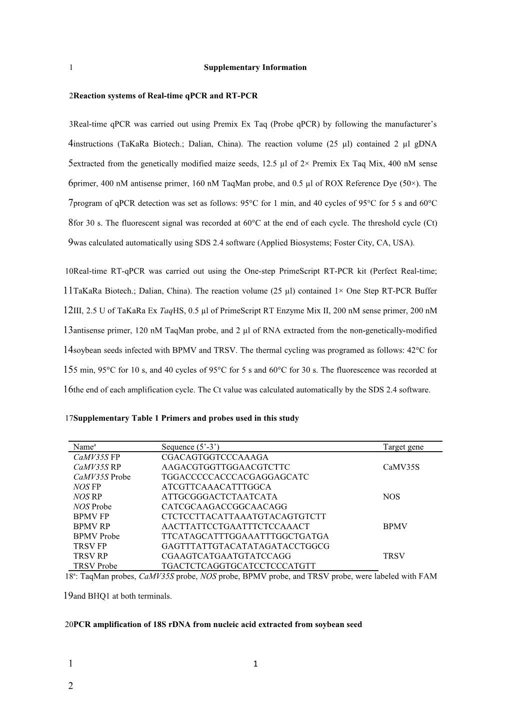 Reaction Systems of Real-Time Qpcr and RT-PCR