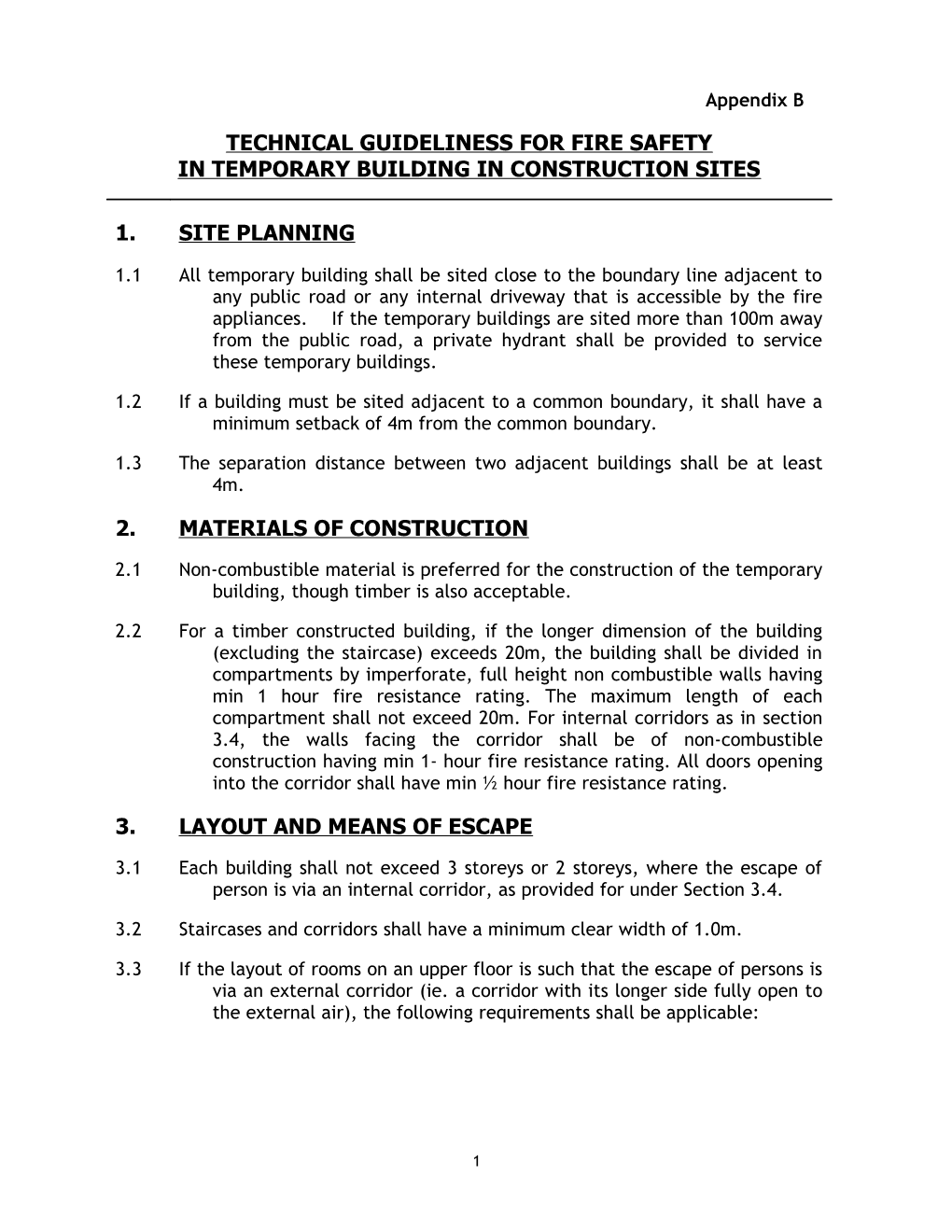 Technical Guideliness for Fire Safety