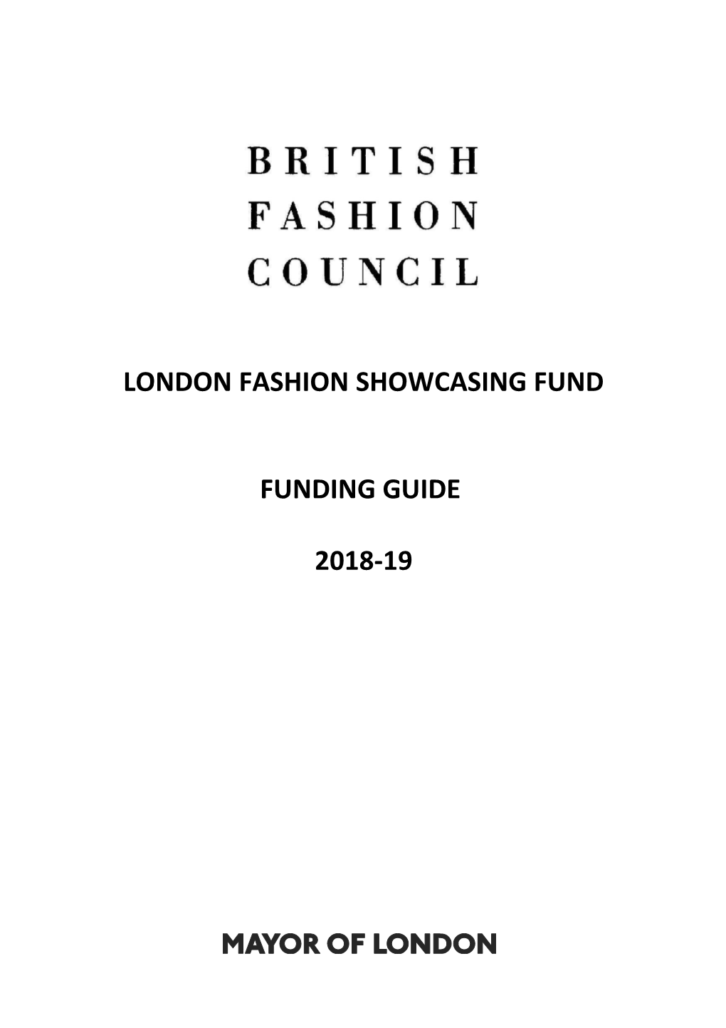 London Fashion Showcasing Fund