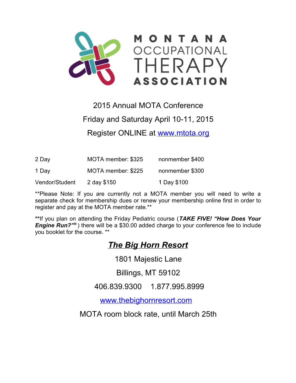 2015 Annual MOTA Conference