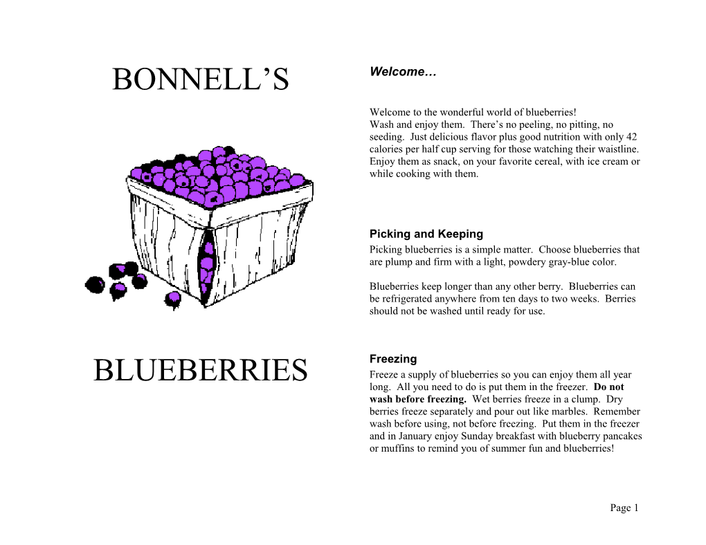 Welcome to the Wonderful World of Blueberries!