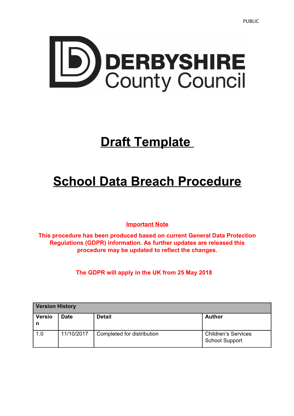 School Data Breach Procedure