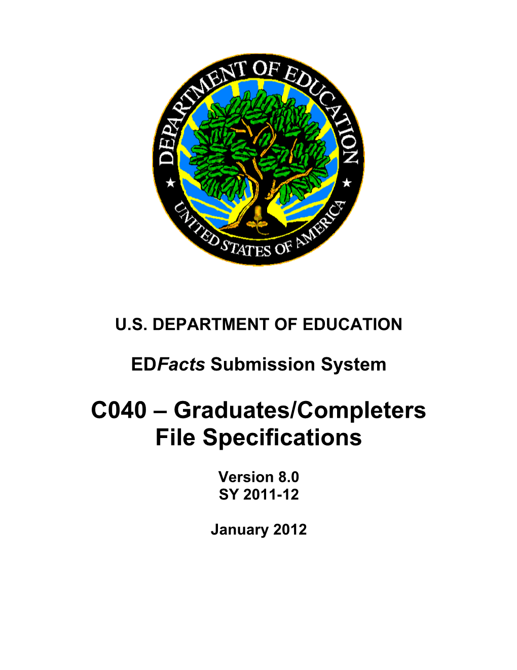 Graduates/Completers File Specifications