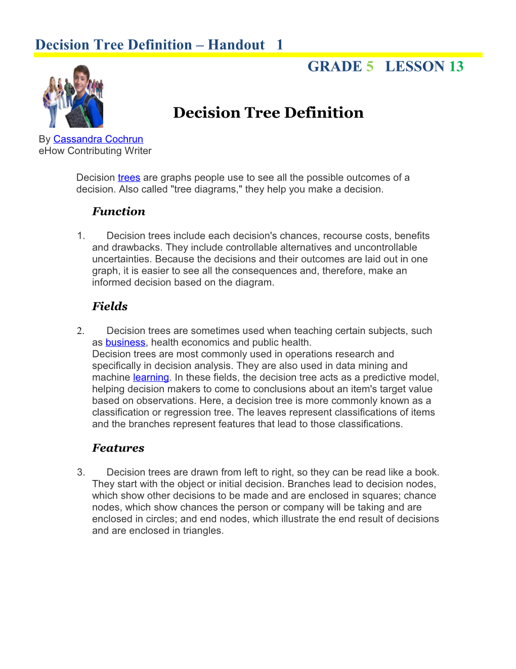 Decision Tree Definition