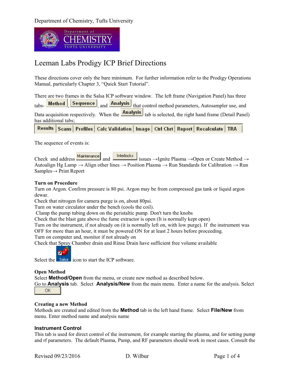Leeman Labs Prodigy ICP Brief Directions