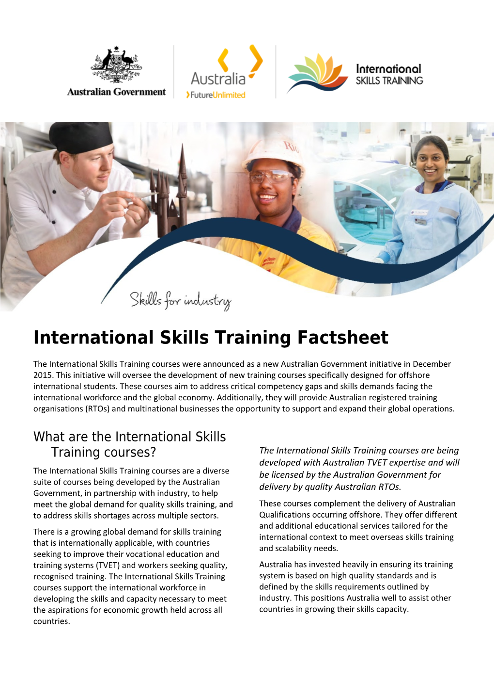 What Are the International Skills Training Courses?