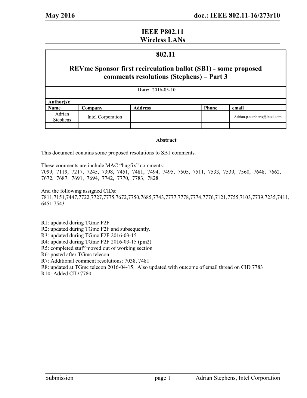 The Editor Notes to the Prior Resolution Read