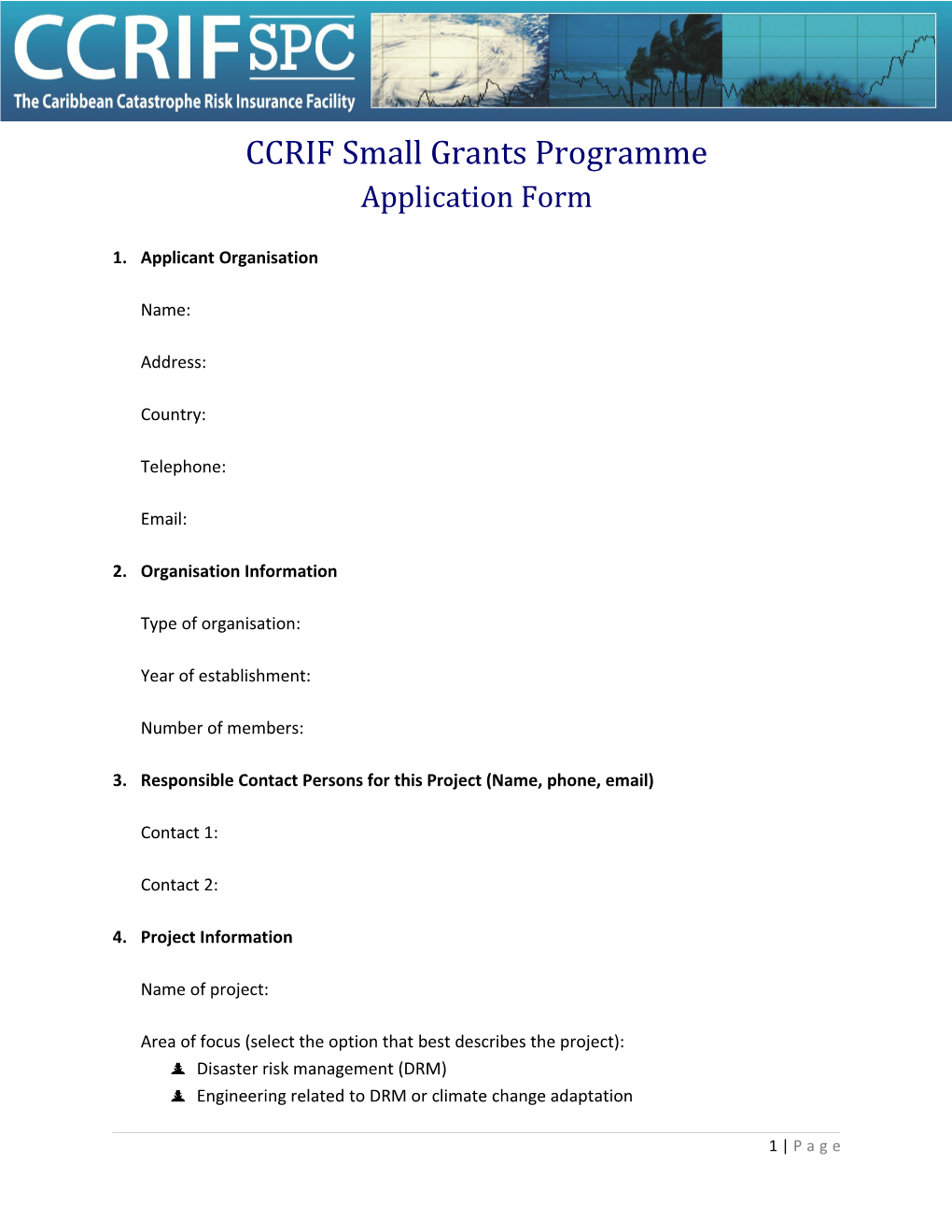 CCRIF Small Grants Programme