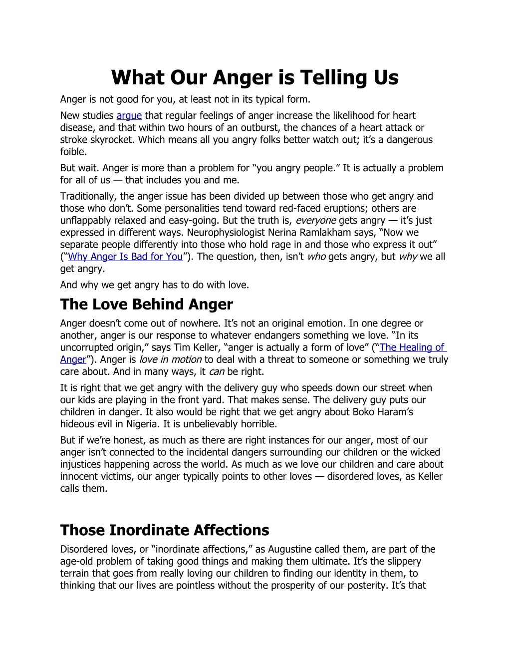 What Our Anger Is Telling Us