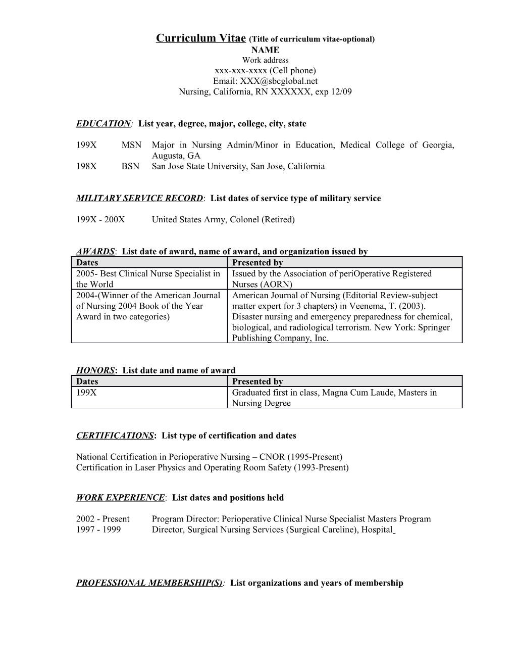 Curriculum Vitae(Title of Curriculum Vitae-Optional)