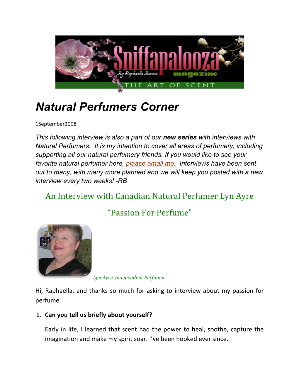 Natural Perfumers Corner