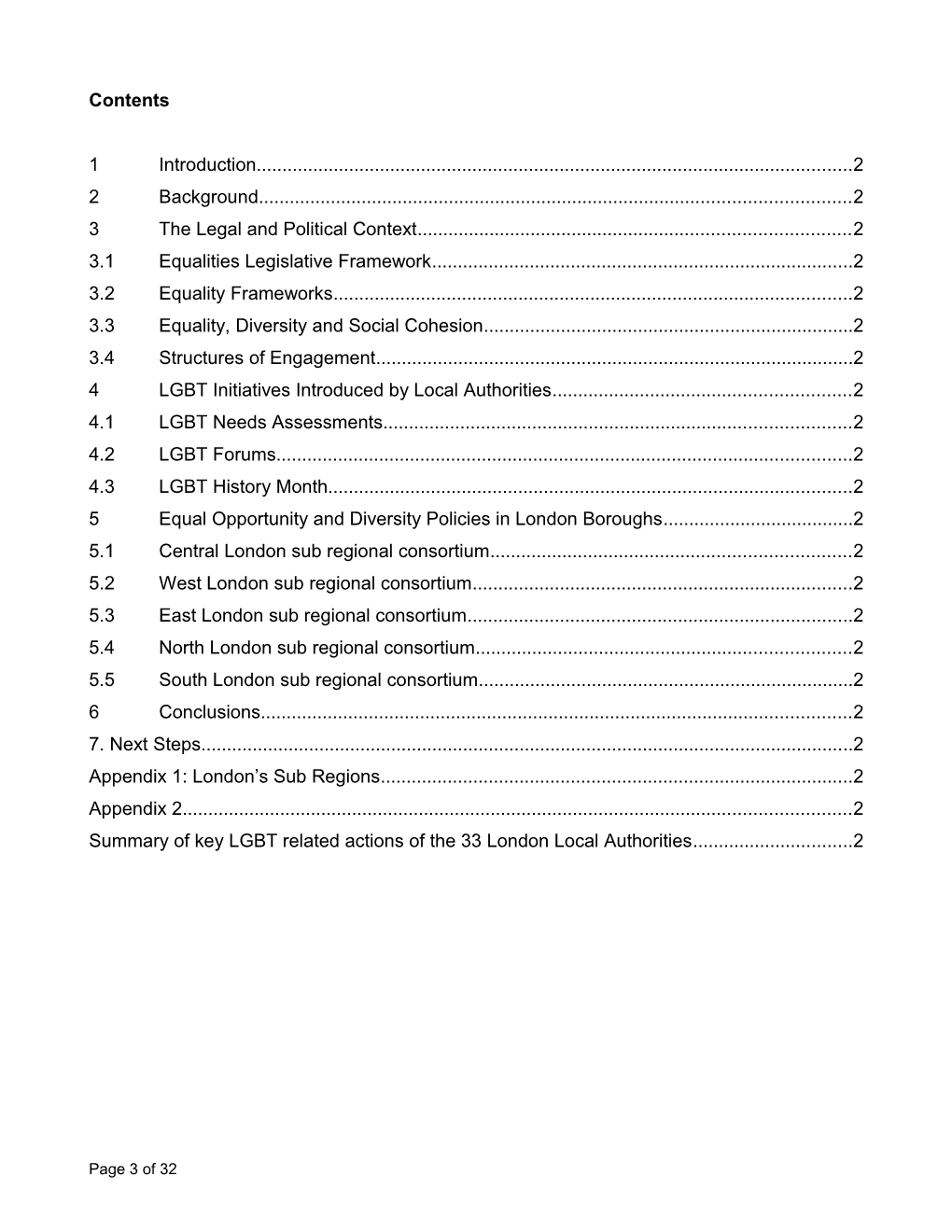 Local Authority LGBT Equalities Policies