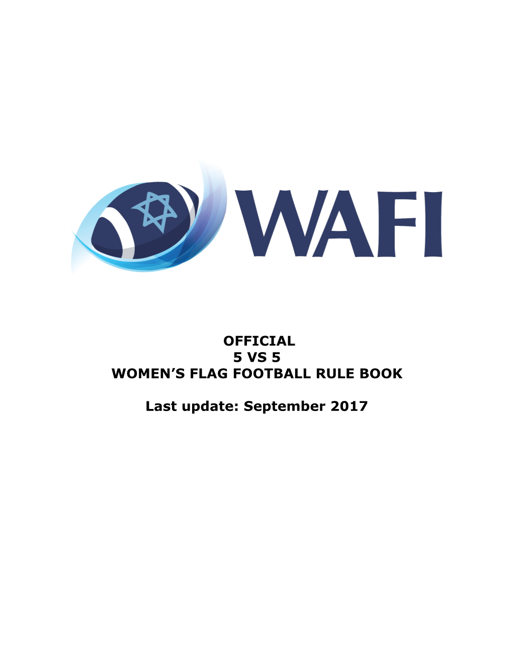Women S Flag Football Rule Book