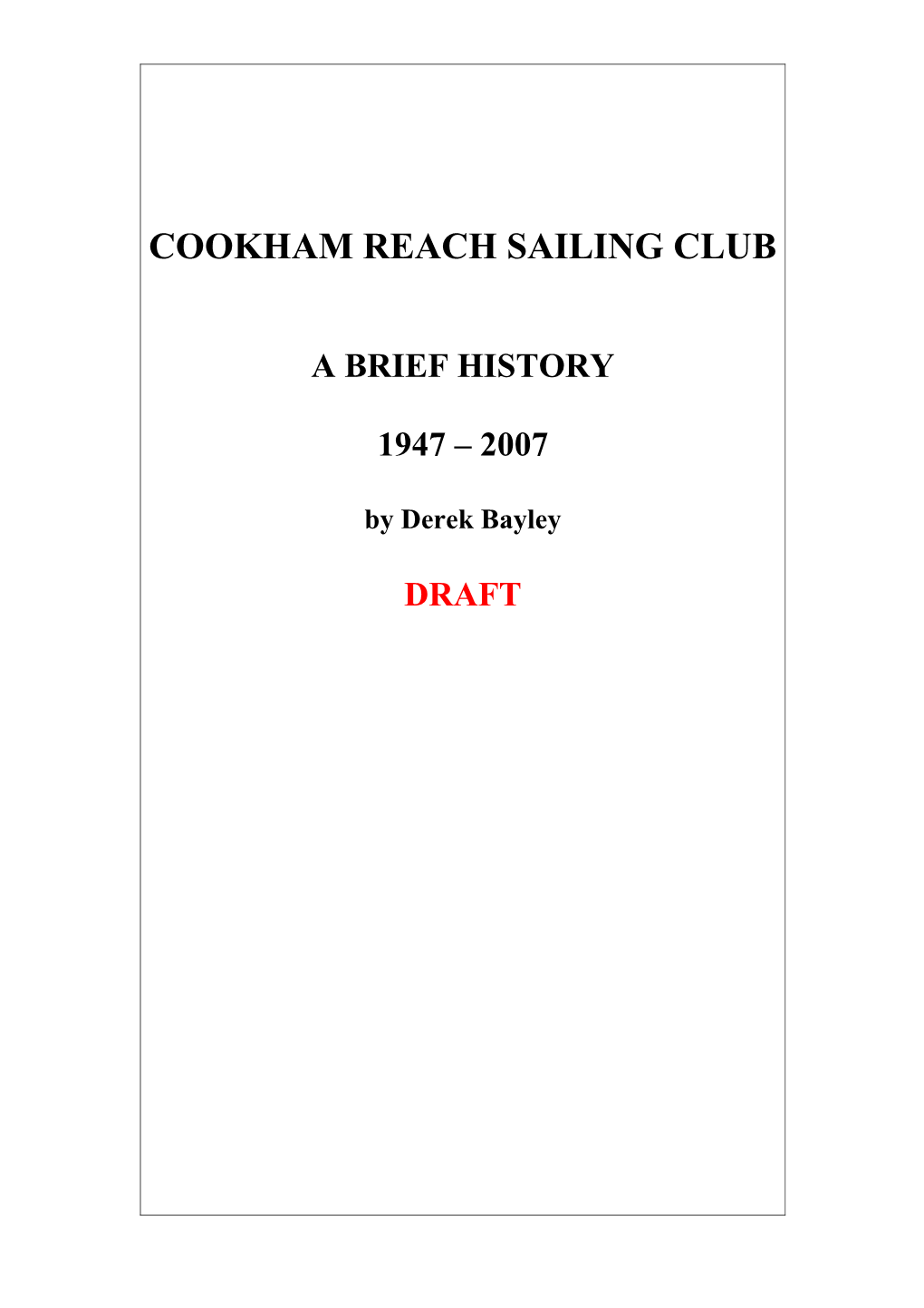 Cookham Reach Sailing Club
