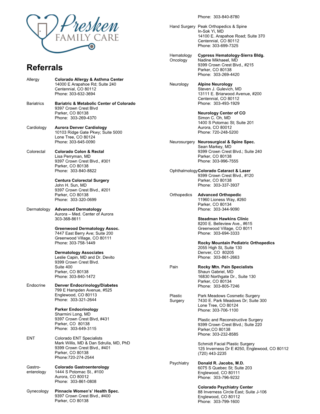 Allergy Colorado Allergy & Asthma Center