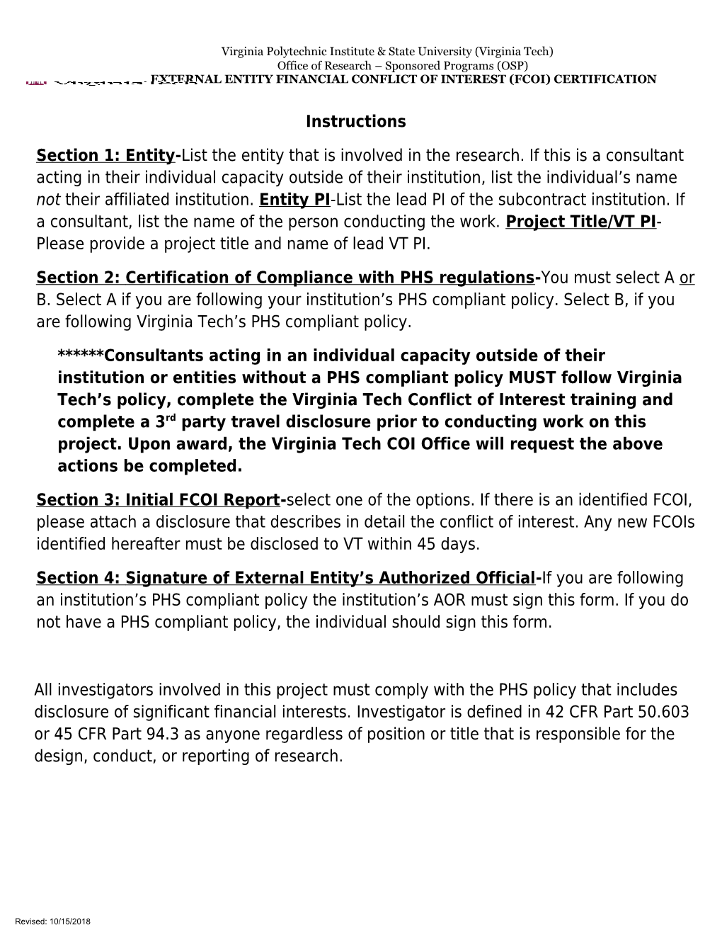 Office of Research Sponsored Programs (OSP)