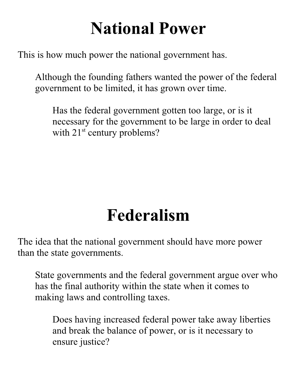 This Is How Much Power the National Government Has