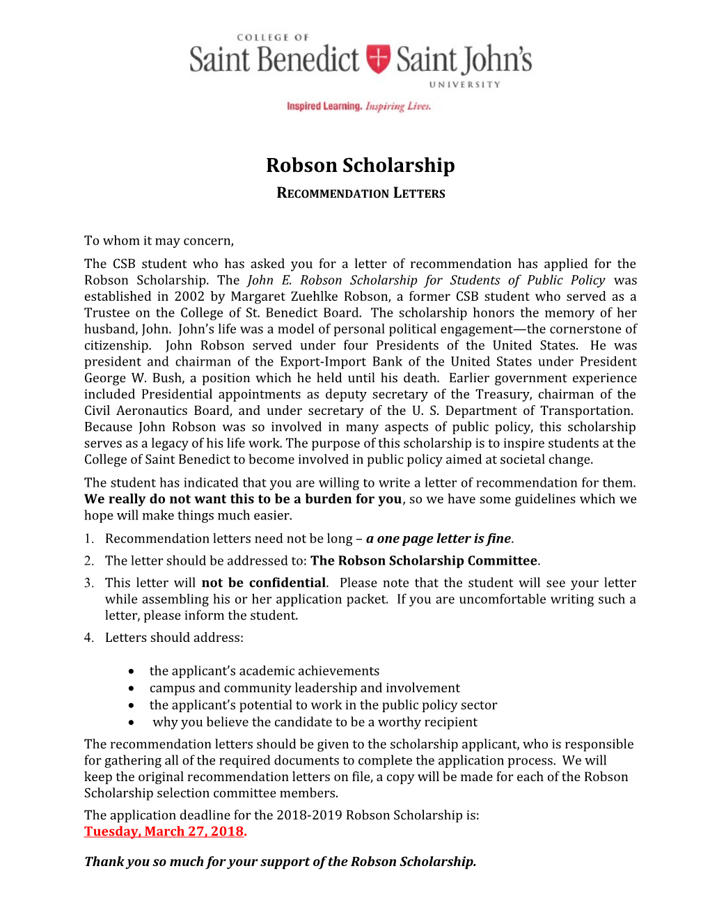 Robson Scholarship