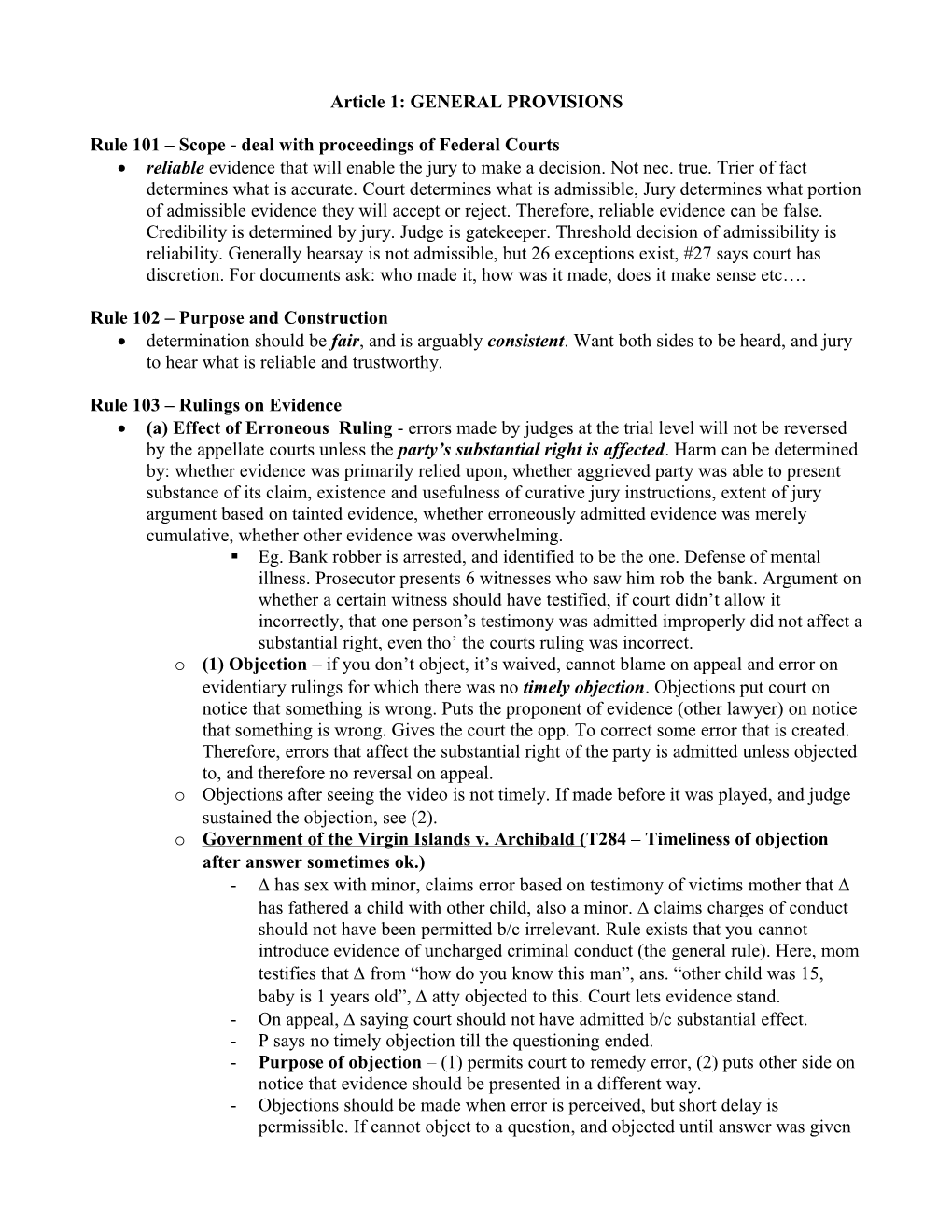 Rule 101 Scope - Deal with Proceedings of Federal Courts