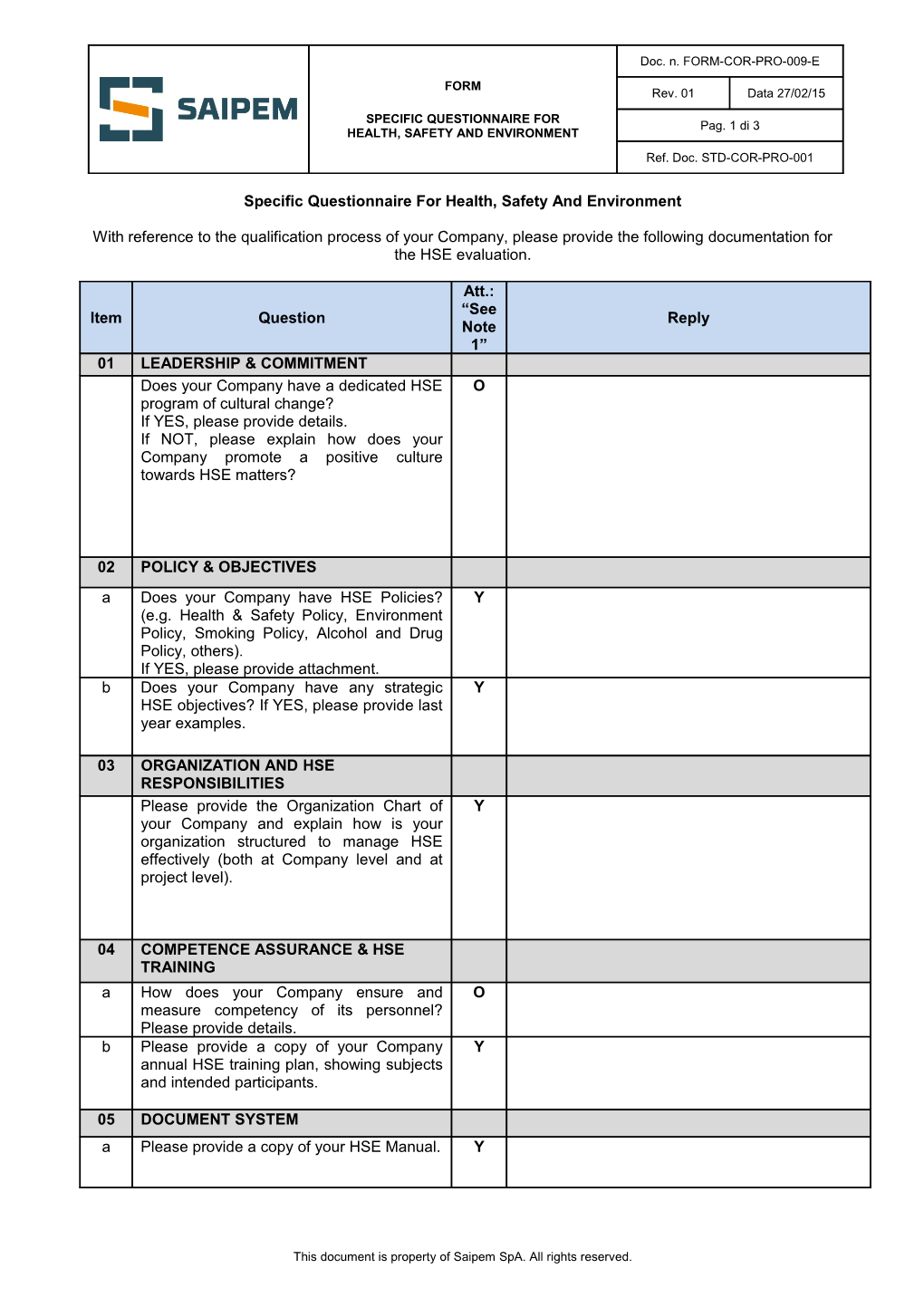 Modello Per Form