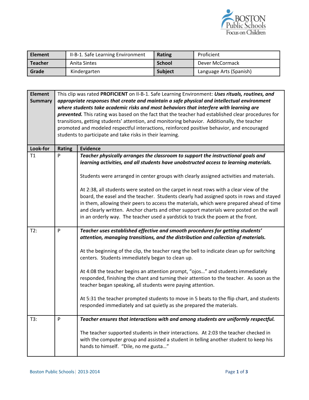 Boston Public Schools 2013-2014Page 1 of 3