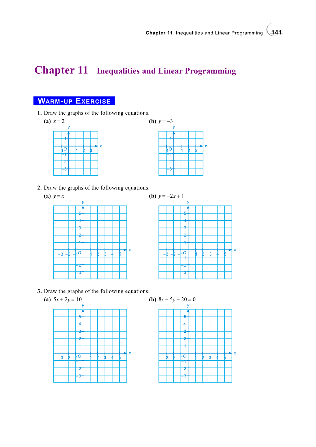 Chapter 11Inequalities and Linear Programming