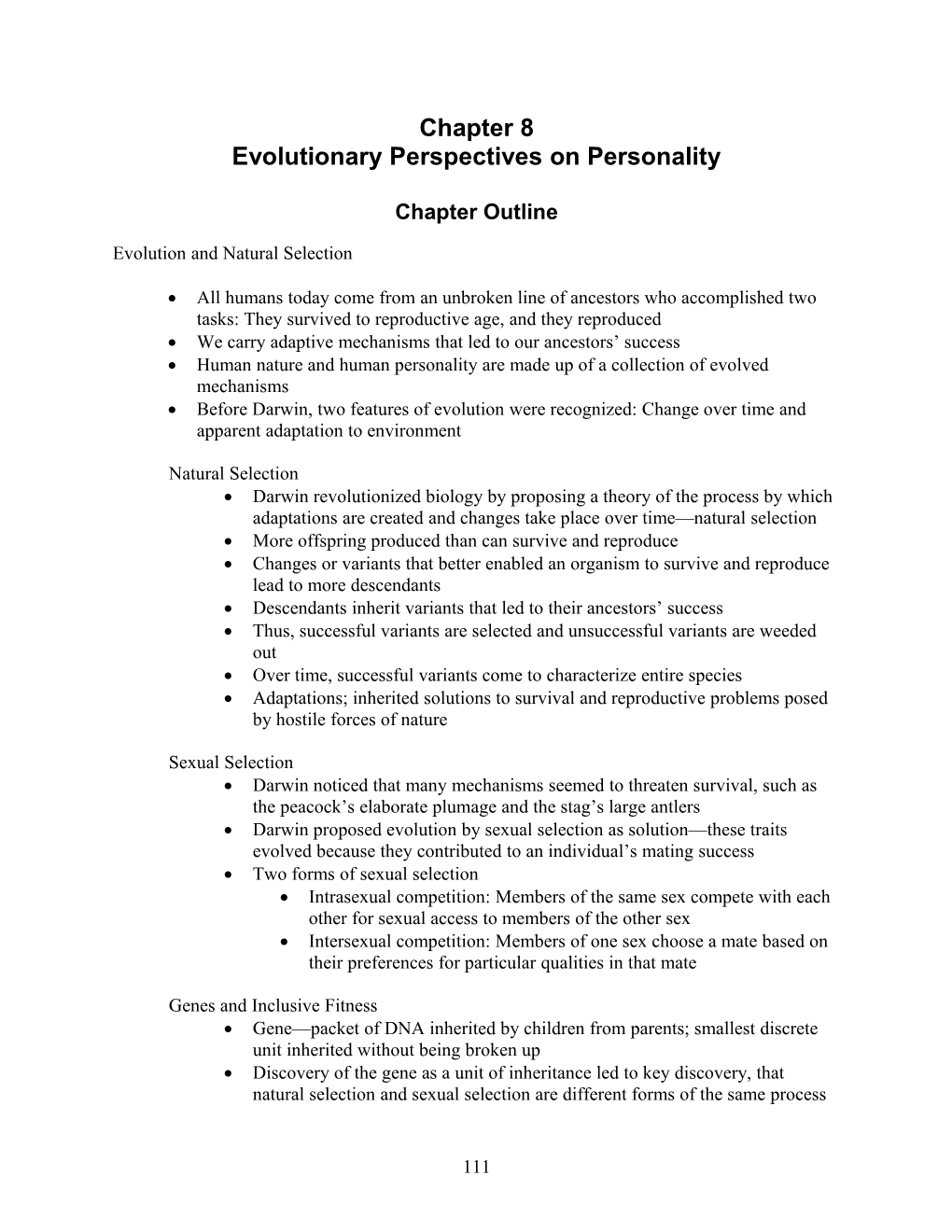 Evolutionary Perspectives on Personality