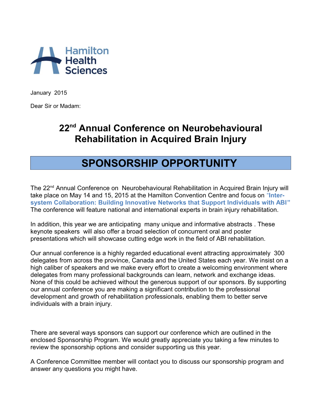 22Nd Annual Conference on Neurobehavioural Rehabilitation in Acquired Brain Injury