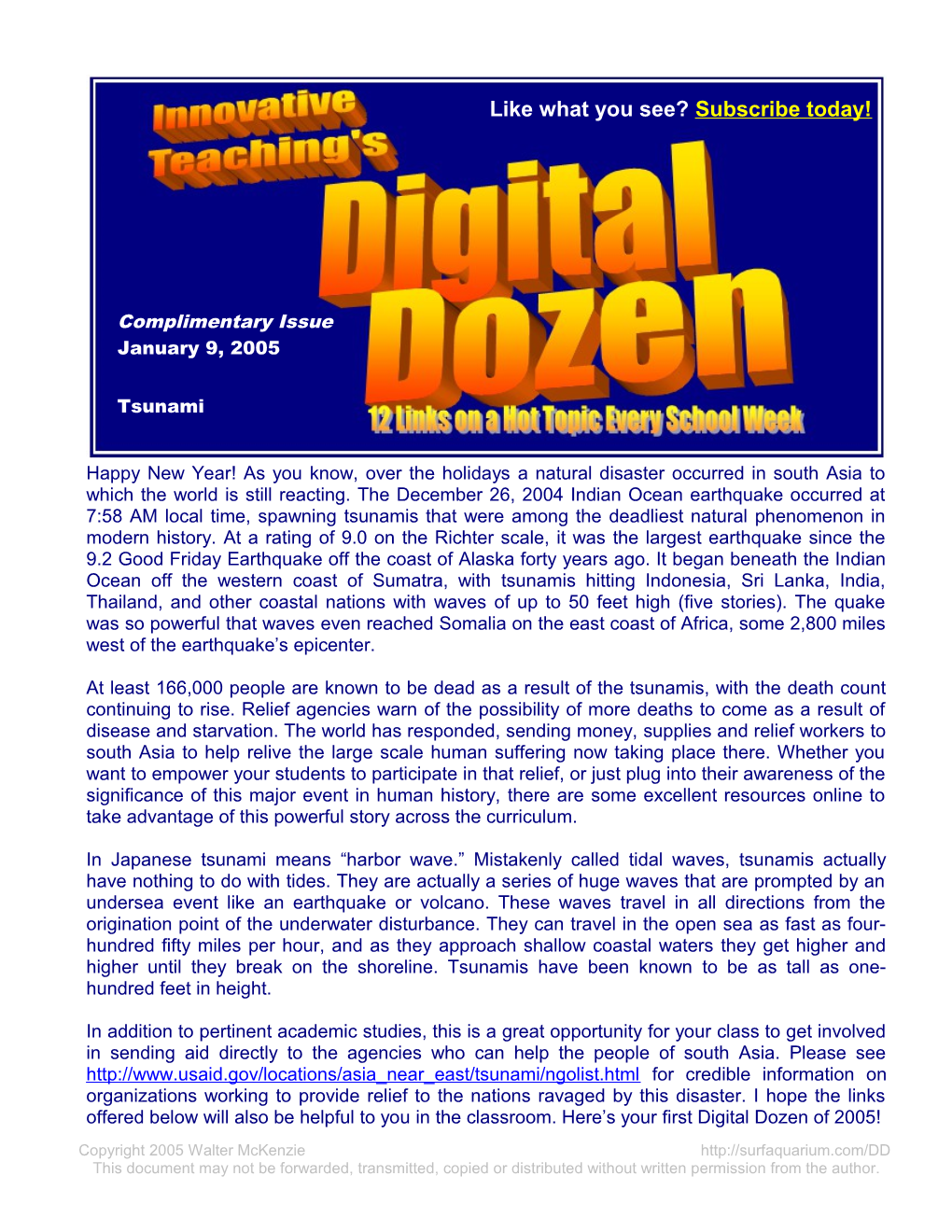 Innovative Teaching's Digital Dozen