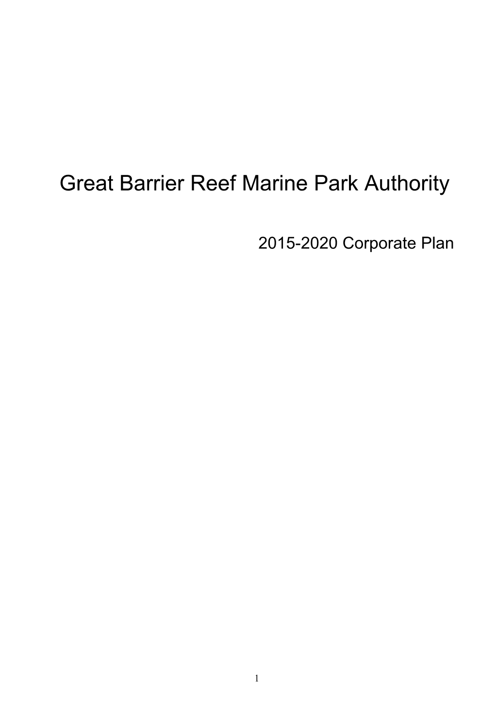 Corporate Plan Final 2015 - 2020 - Board Approved and Final