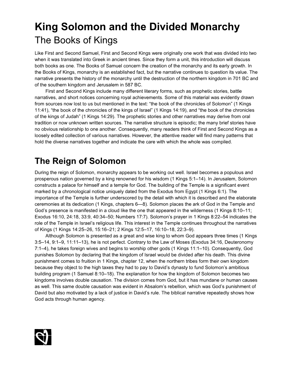 King Solomon and the Divided Monarchypage 1