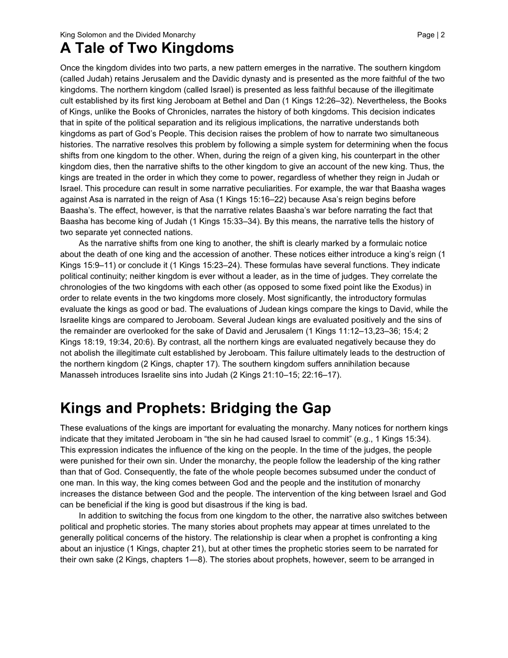 King Solomon and the Divided Monarchypage 1