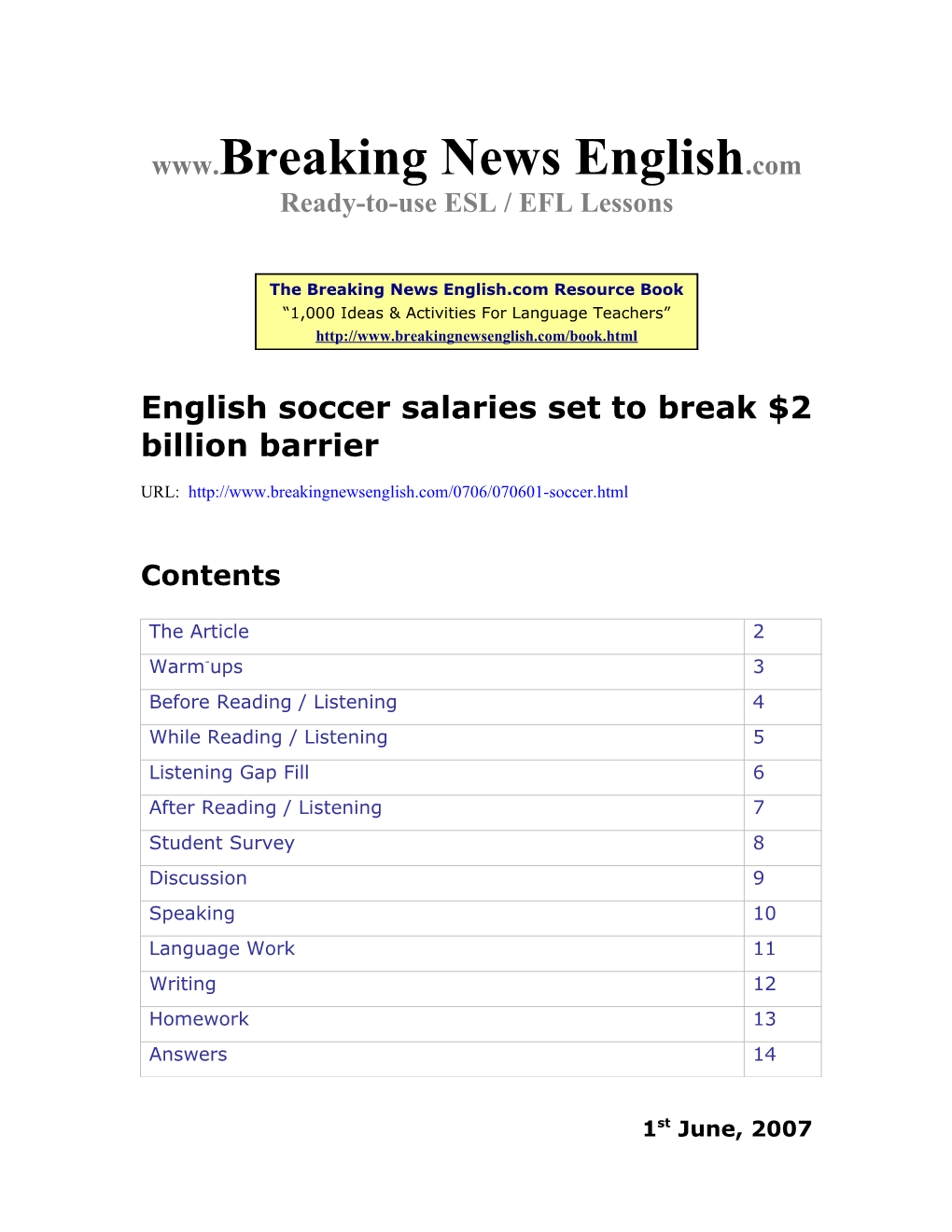 English Soccer Salaries Set to Break $2 Billion Barrier