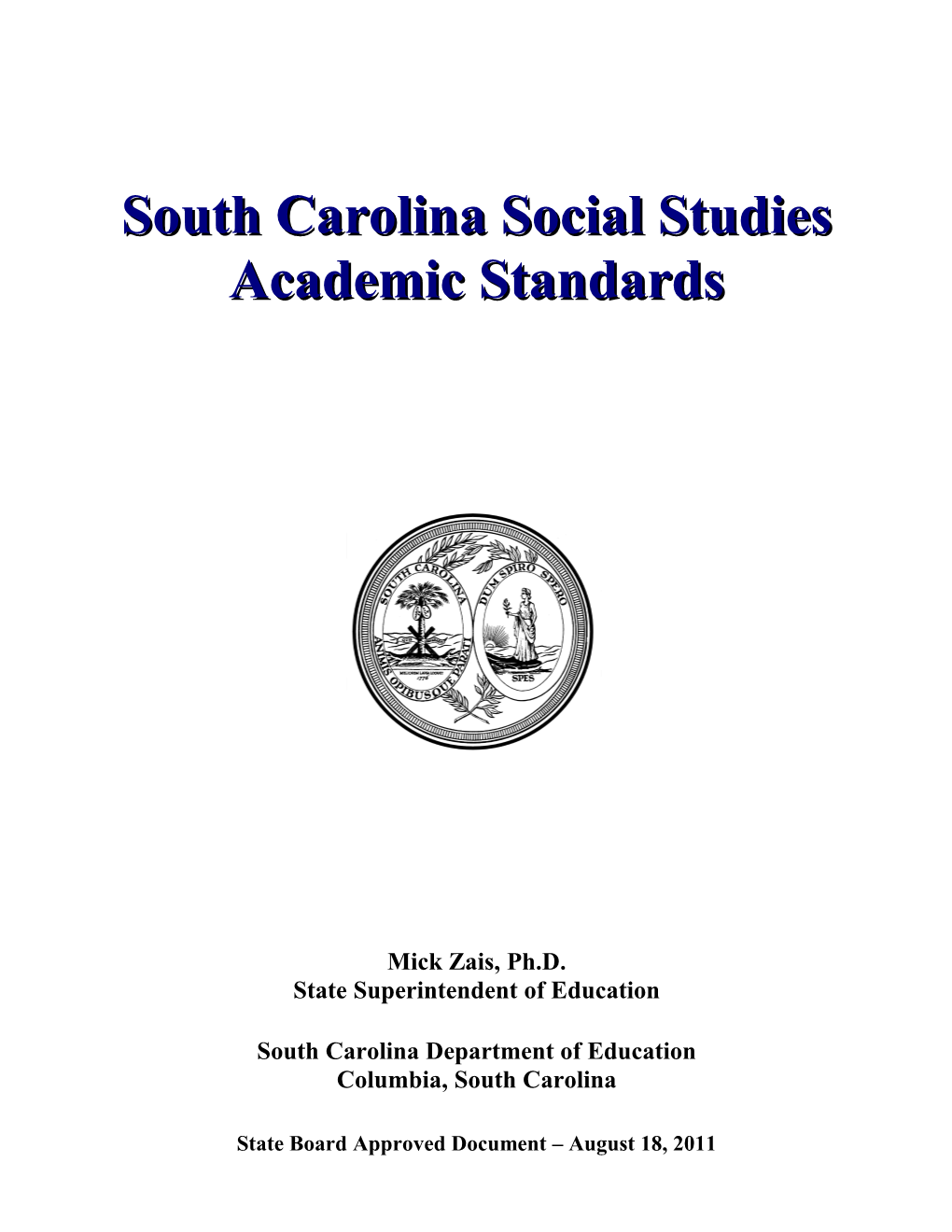 South Carolina Social Studies