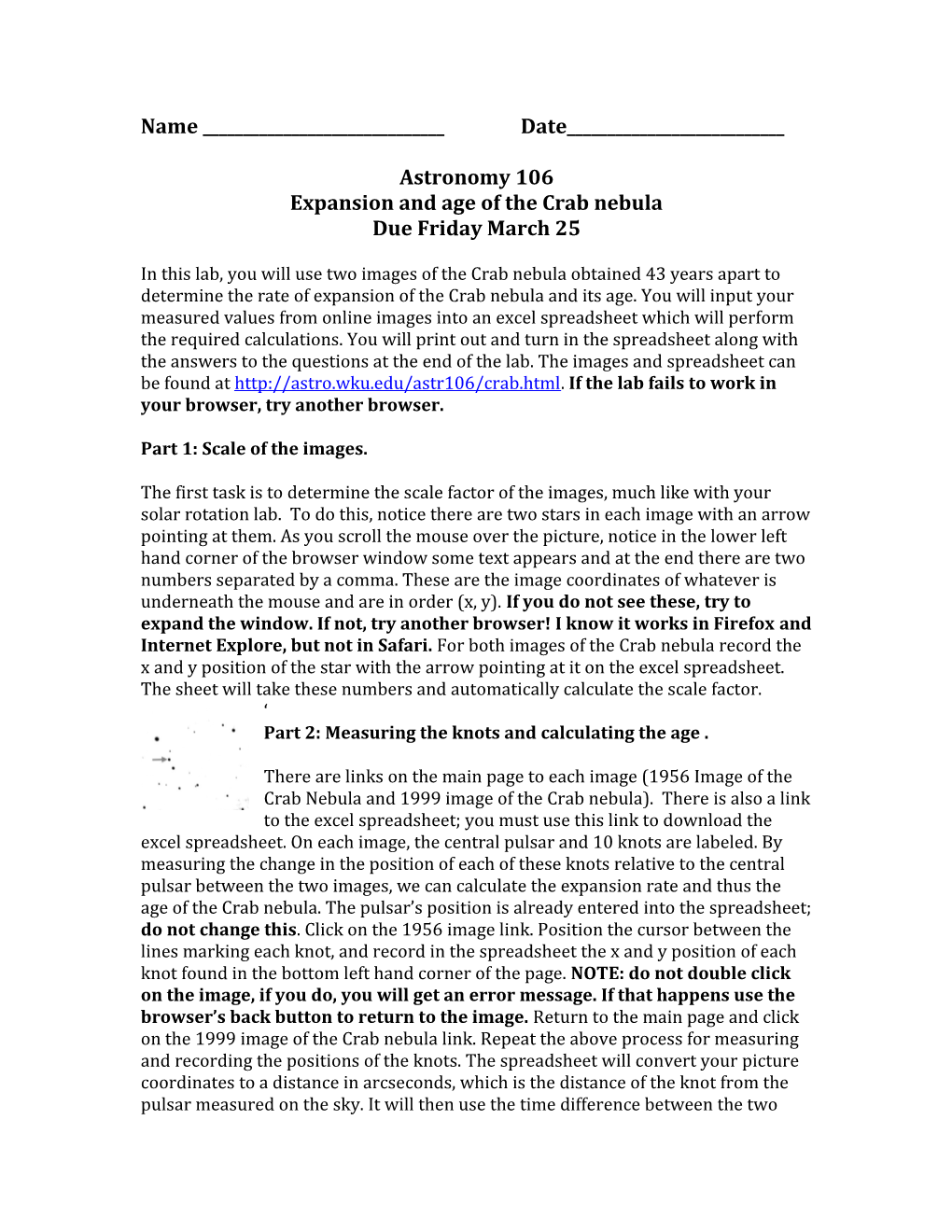 Expansion and Age of the Crab Nebula