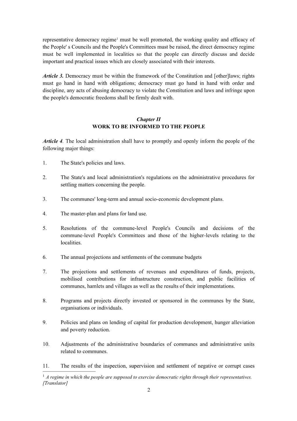 Regulations on the Exercise Of