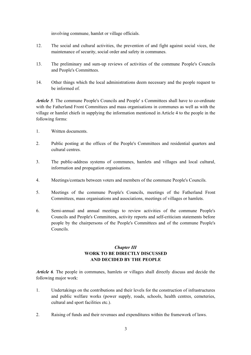 Regulations on the Exercise Of