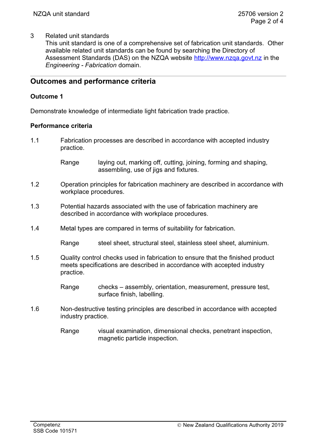 25706 Demonstrate and Apply Knowledge of Intermediate Light Fabrication Trade Practice