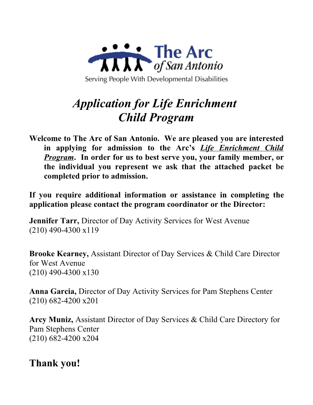 Application for Life Enrichment