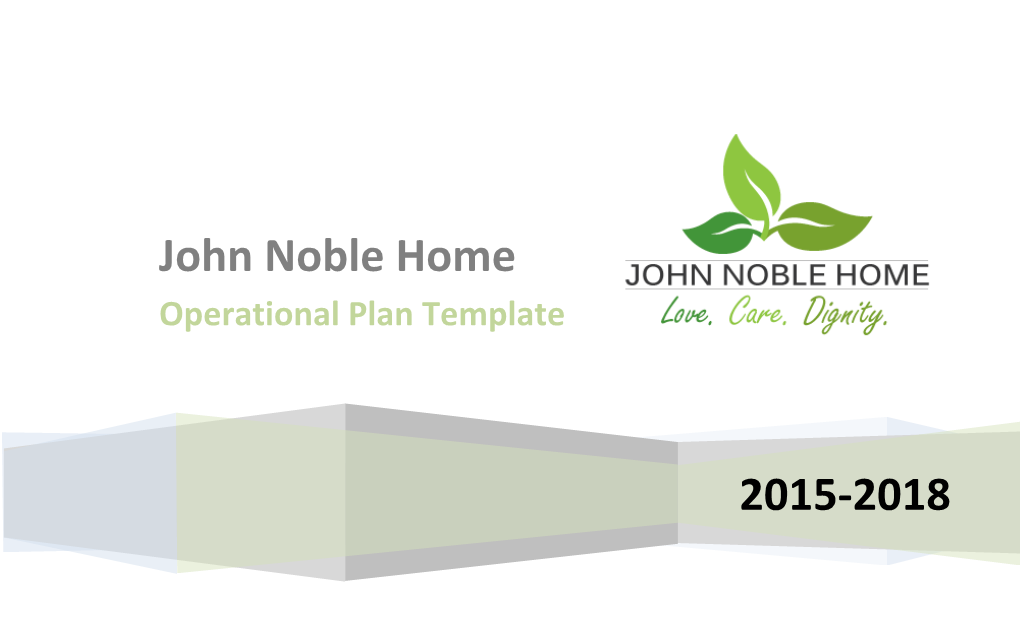 John Noble Home Operational Plan 2013-2014