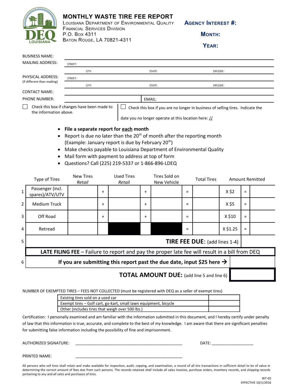 File a Separate Report for Each Month