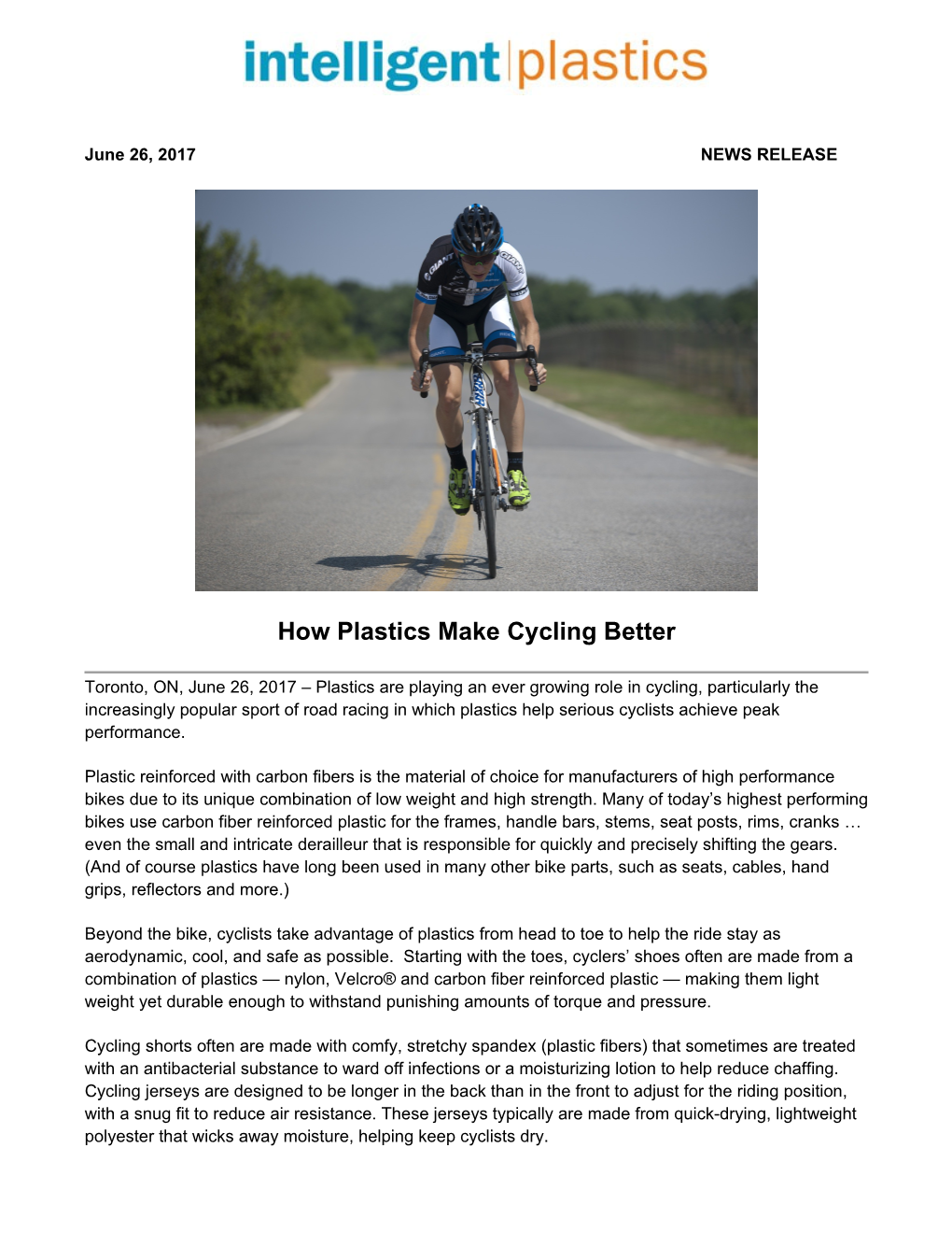 How Plastics Make Cycling Better