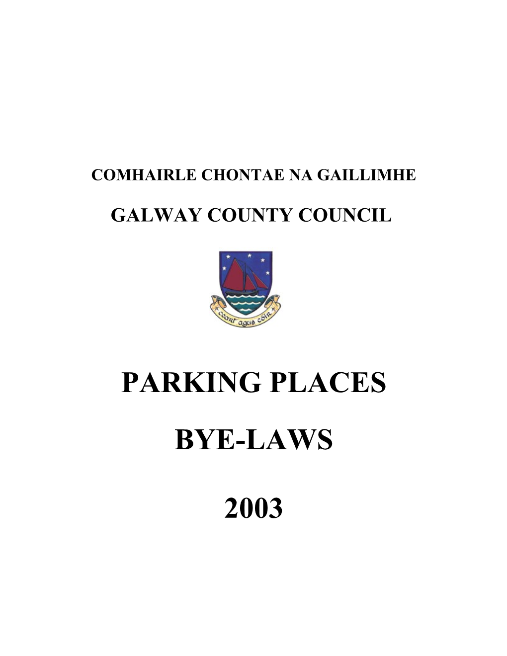 Galway (County Borough) Disc Parking Places