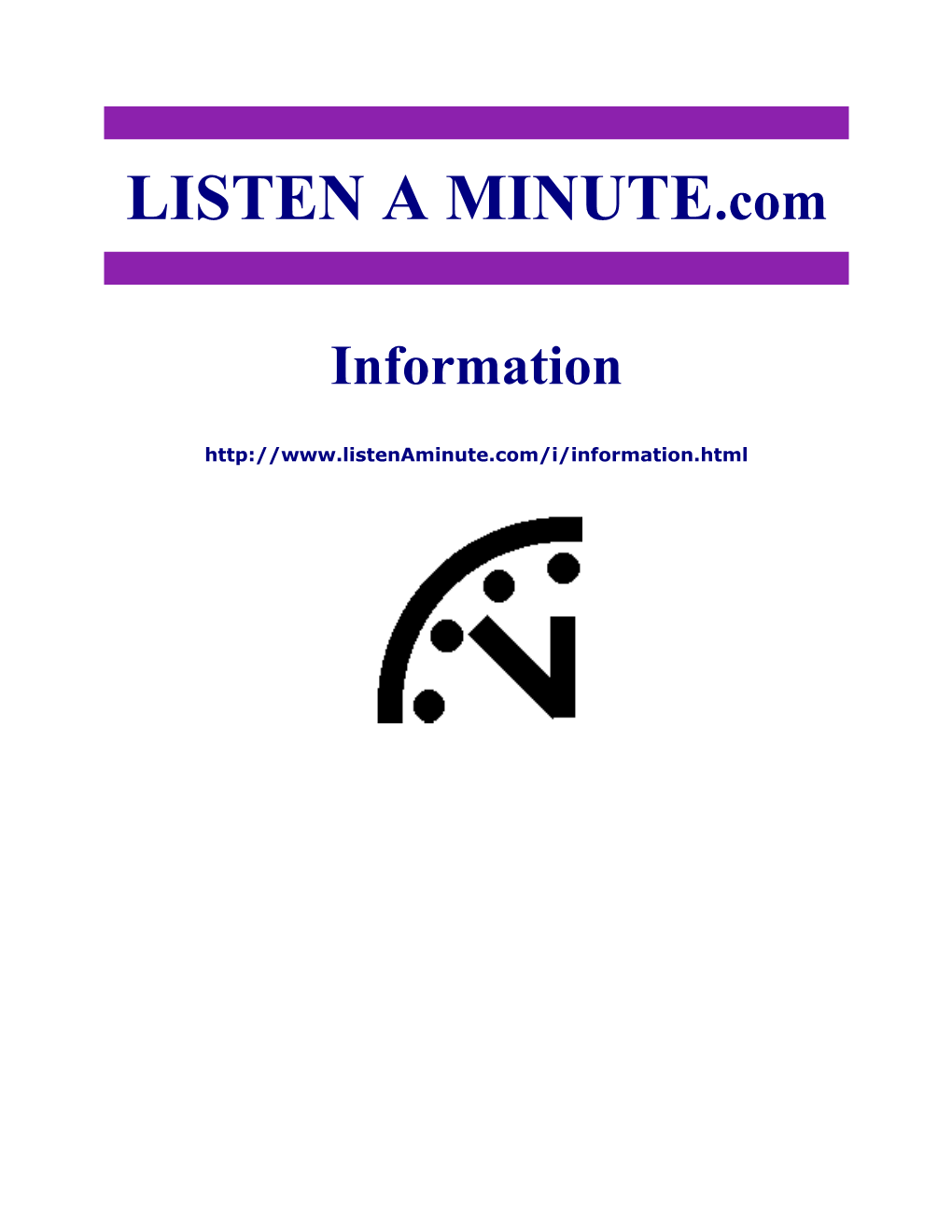 Listen a Minute.Com - ESL Listening - Information