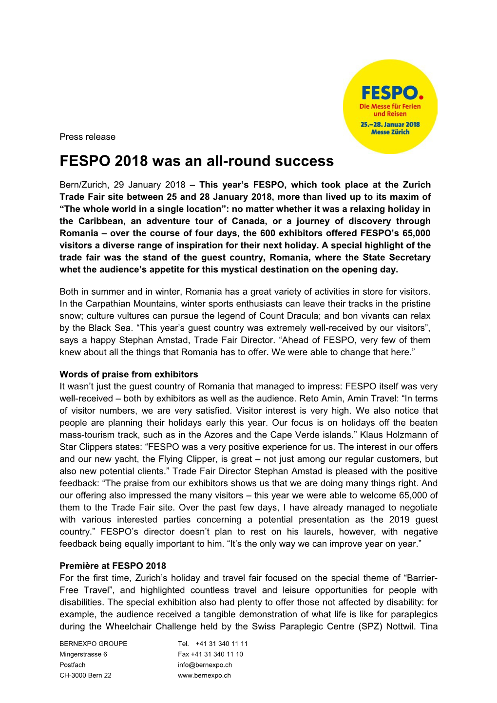 FESPO 2018 Was an All-Round Success