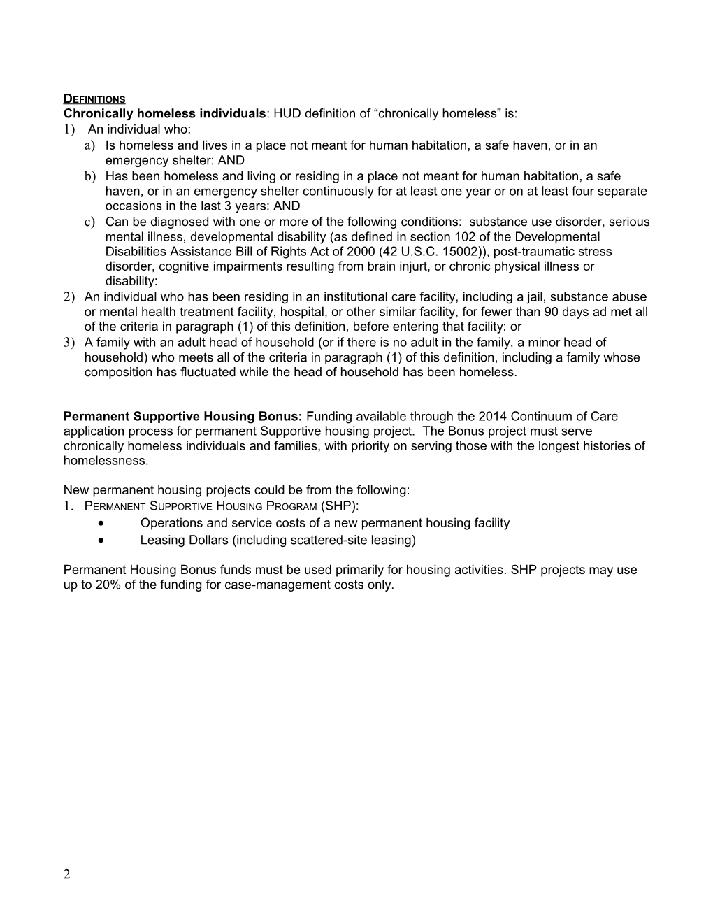 Mckinney Prioritization Committee 2004 Criteria