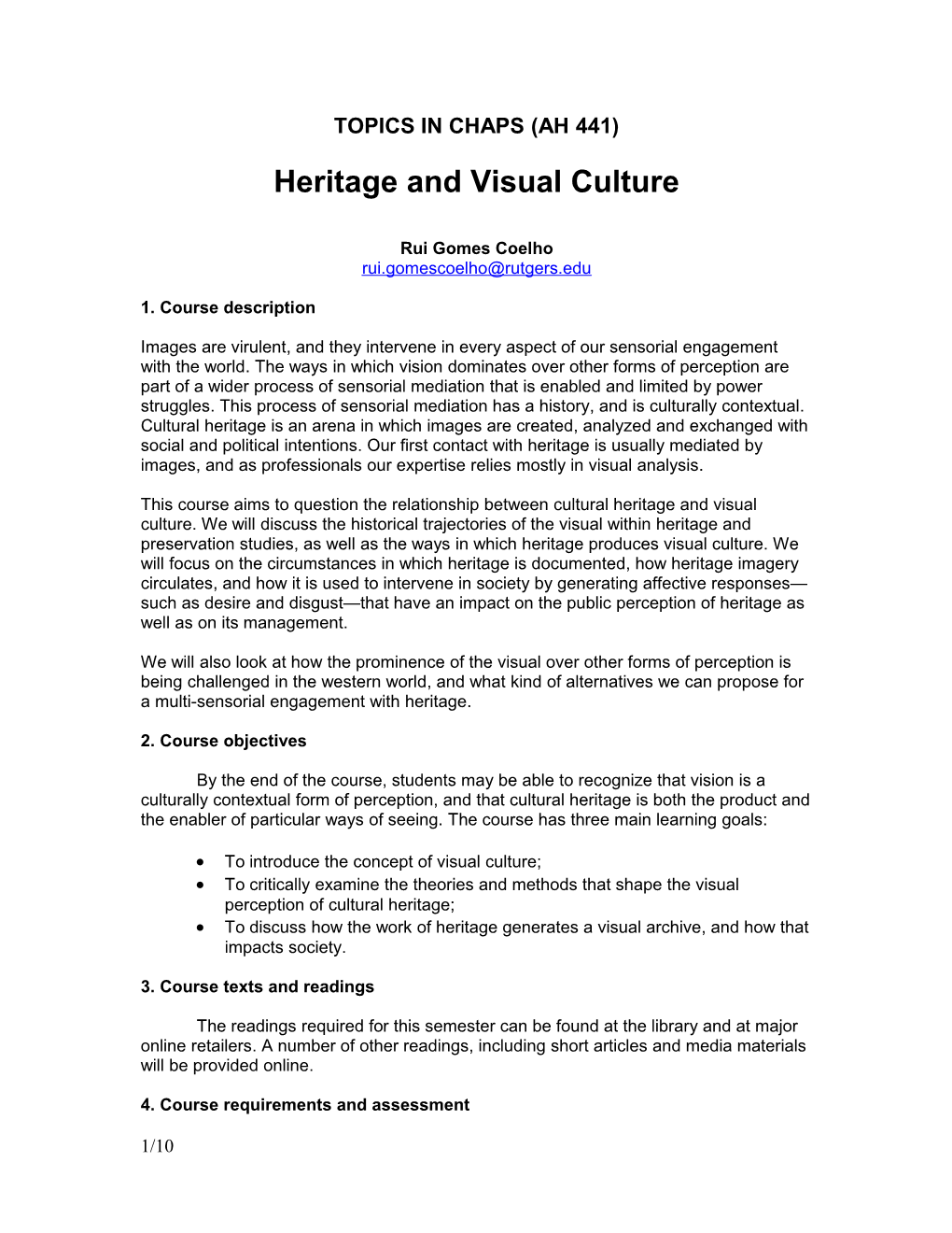 Heritage and Visual Culture