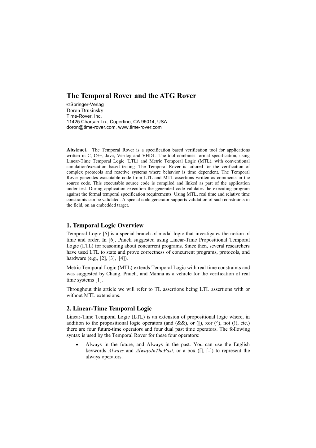 The Temporal Rover and the ATG Rover