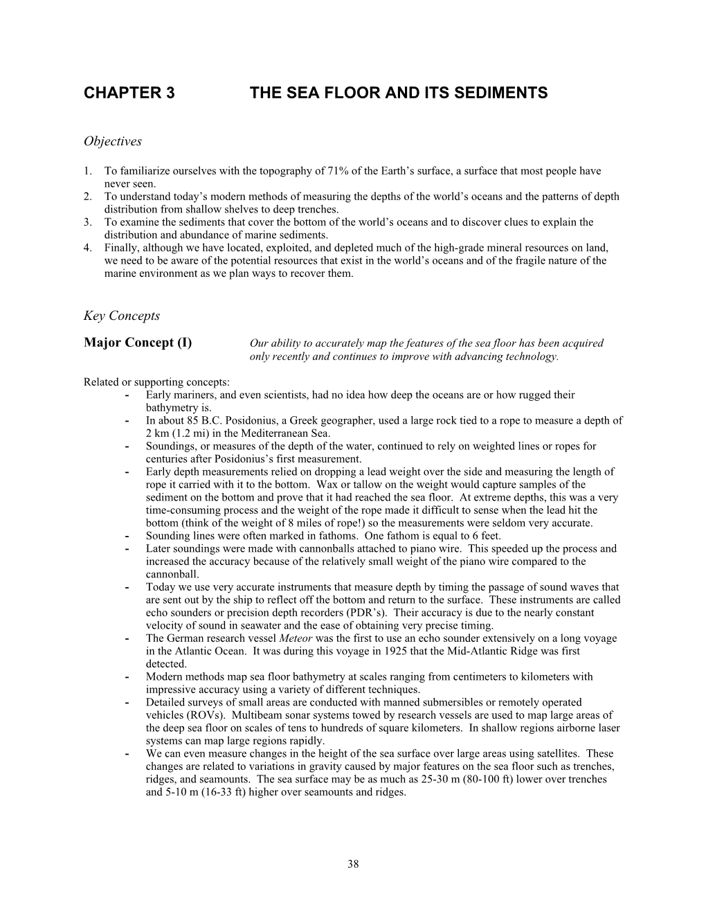 Chapter 3The Sea Floor and Its Sediments